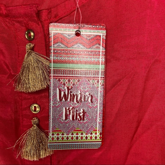 Pakistani Designer Ethnic By Outfitters Kurta Fusion Coral Pink Large Asymmetric - Picture 9 of 10